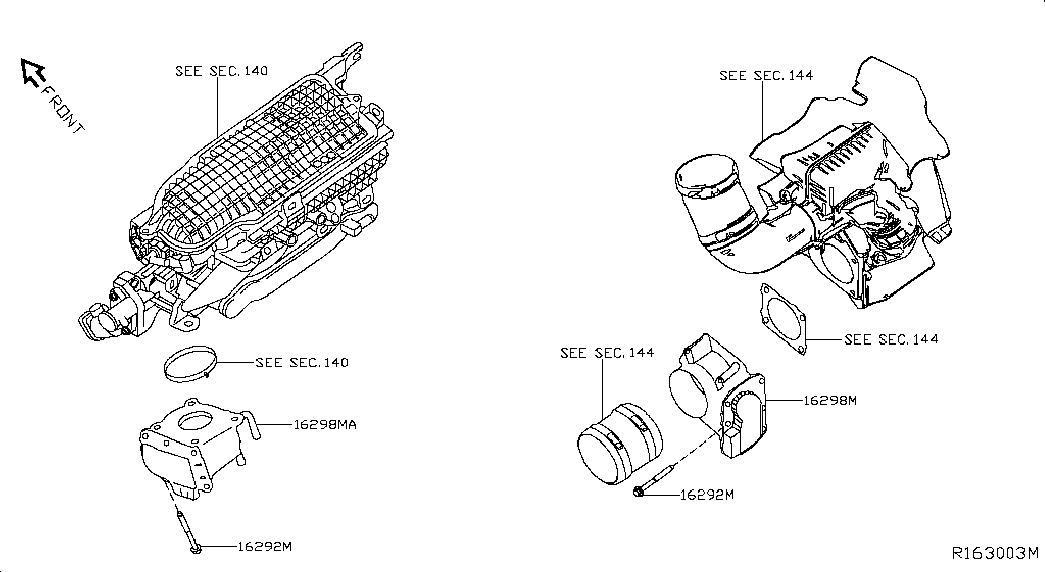 Дроссельная заслонка для Ниссан Мурано 2014-2018