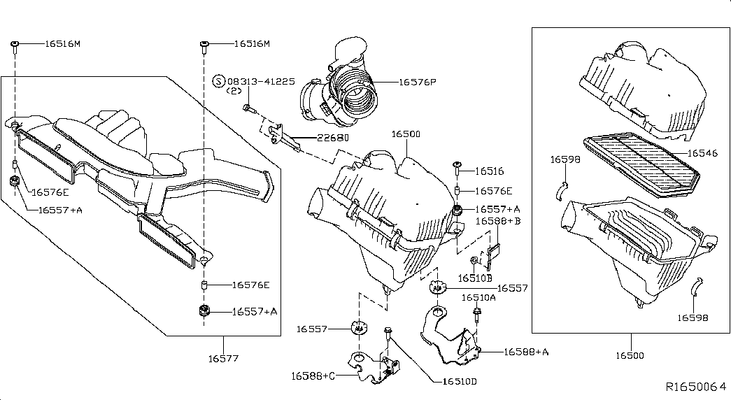 Фильтр воздушный-моторный для Ниссан Мурано 2014-2018