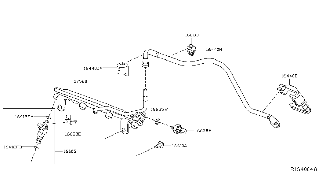 Топливная рампа для Ниссан Мурано 2014-2018