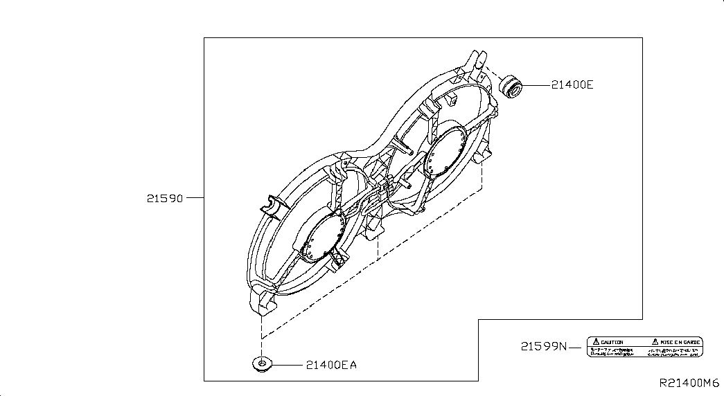 Вентилятор охлаждения двигателя для Ниссан Мурано 2014-2018