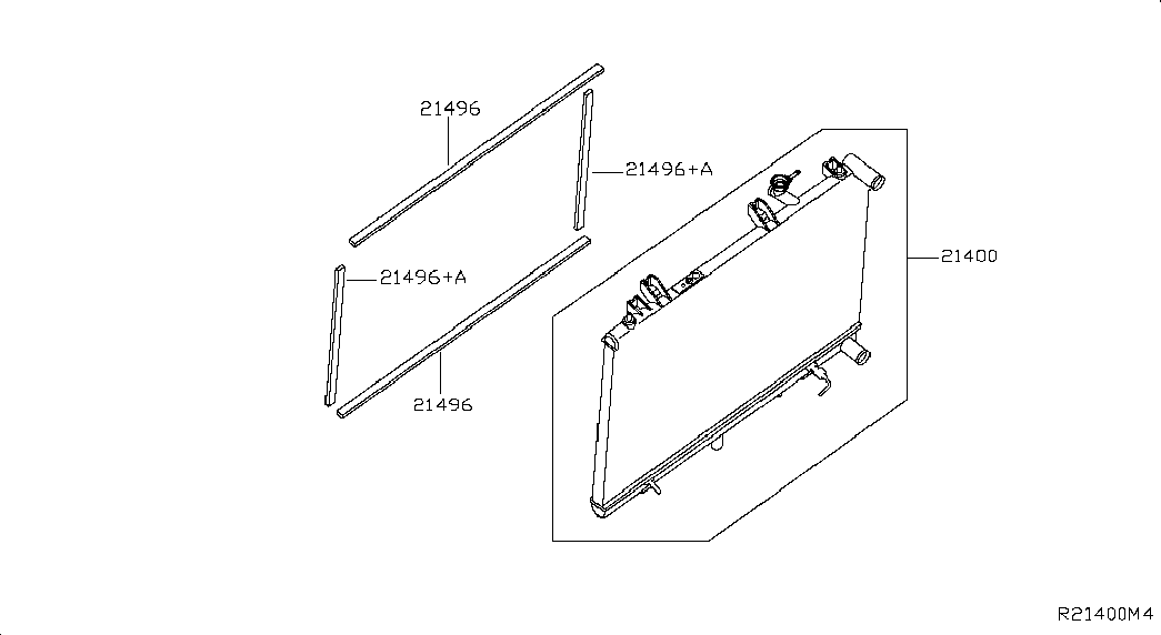 Радиатор двигателя в сборе для Ниссан Мурано 2014-2018