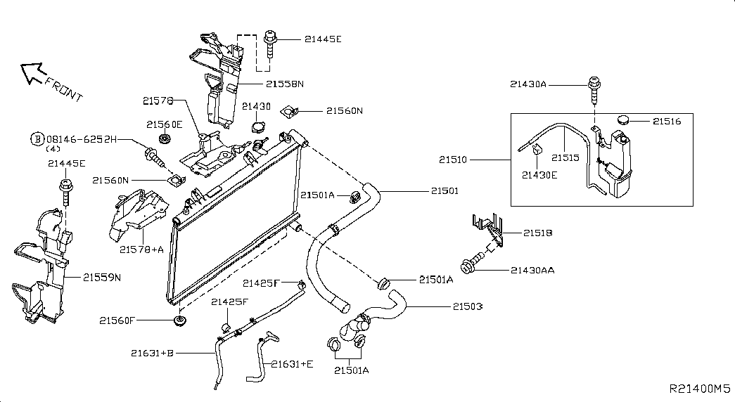 Бачок расширительный для Ниссан Мурано 2014-2018