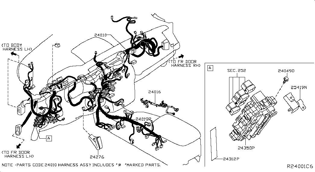 Блок предохранителей для Ниссан Мурано 2014-2018
