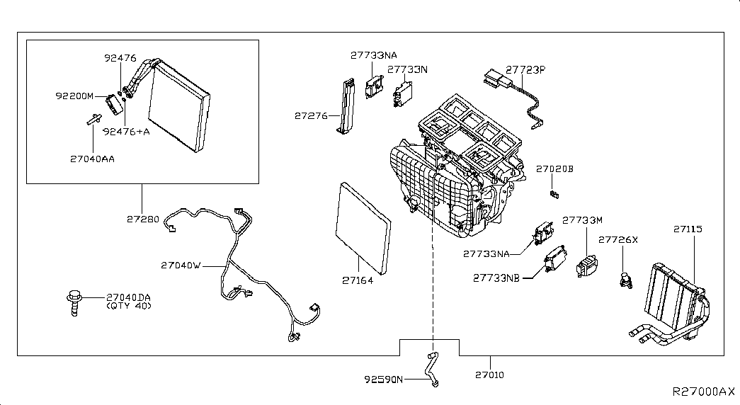 Фильтр салонный-воздушный для Ниссан Мурано 2014-2018