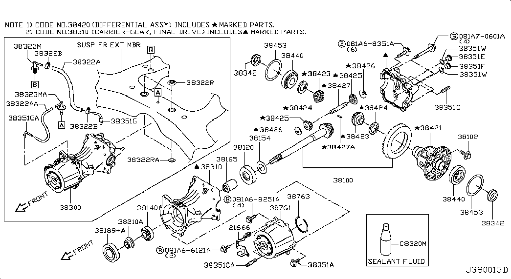 Главная пара для Ниссан Мурано 2014-2018