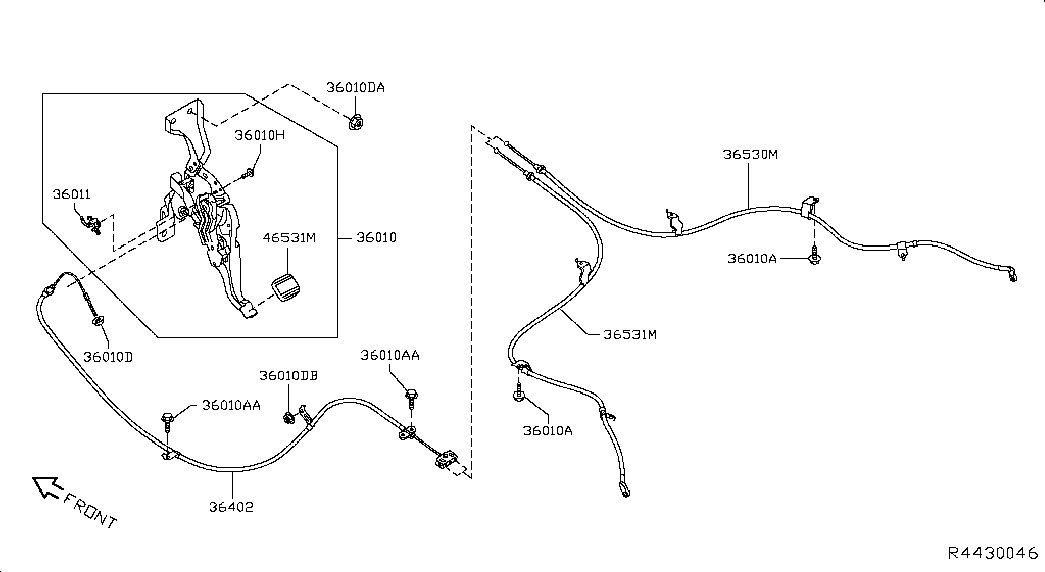 Суппорт тормозной задний правый для Ниссан Мурано 2014-2018