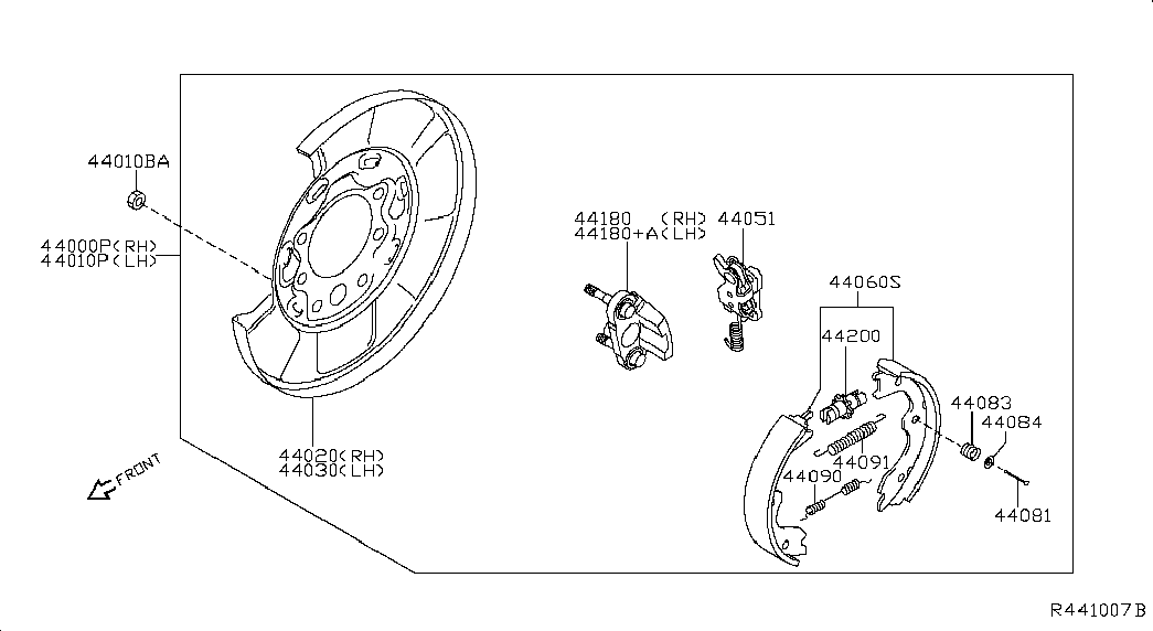 Трос правый стояночного, ручного тормоза для Ниссан Мурано 2014-2018