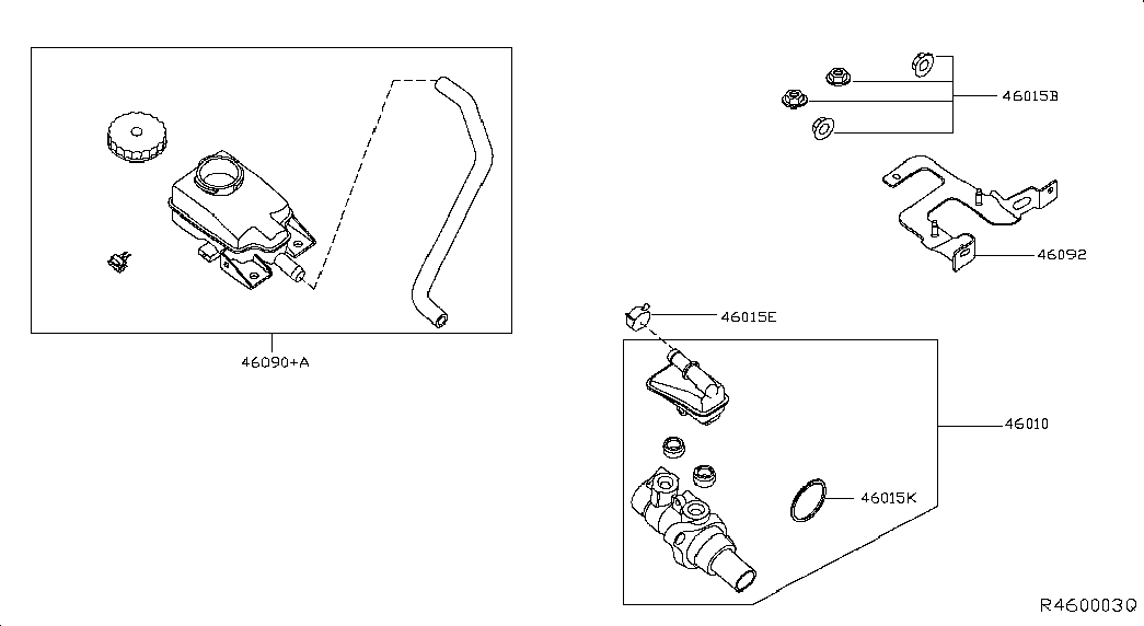 Главный тормозной цилиндр с бачком для Ниссан Мурано 2014-2018
