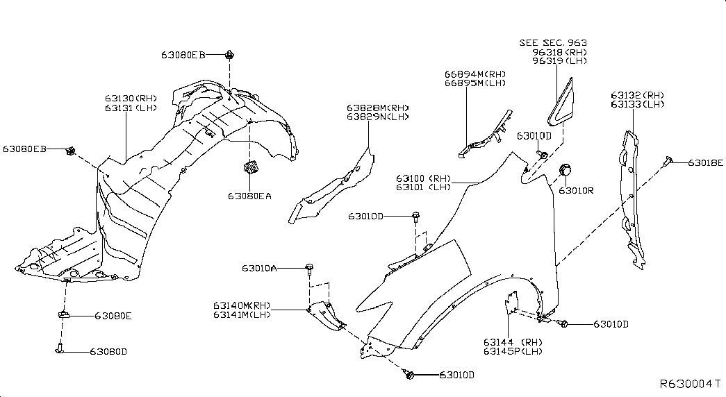 Крыло переднее левое для Ниссан Мурано 2014-2018
