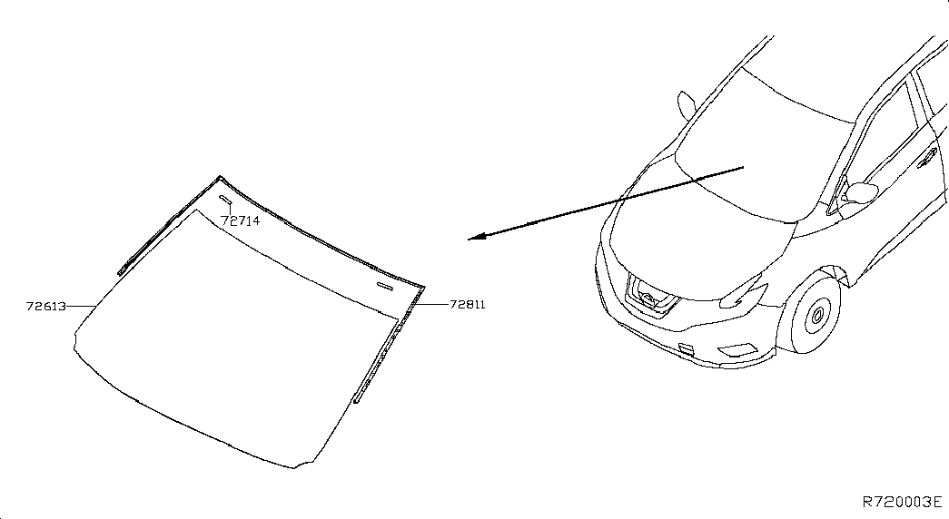 Лобовое стекло для Ниссан Мурано 2014-2018