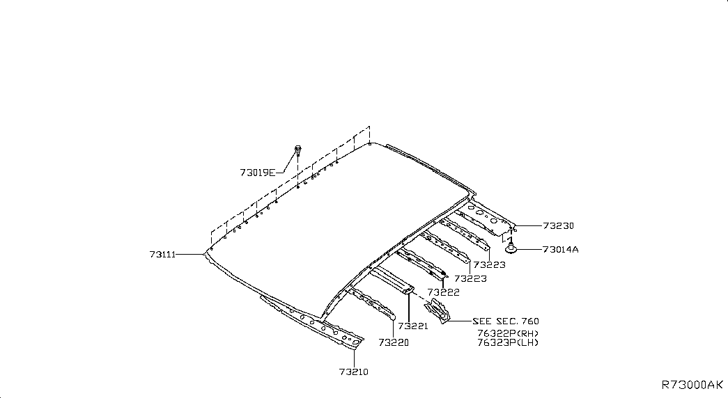 Крыша для Ниссан Мурано 2014-2018