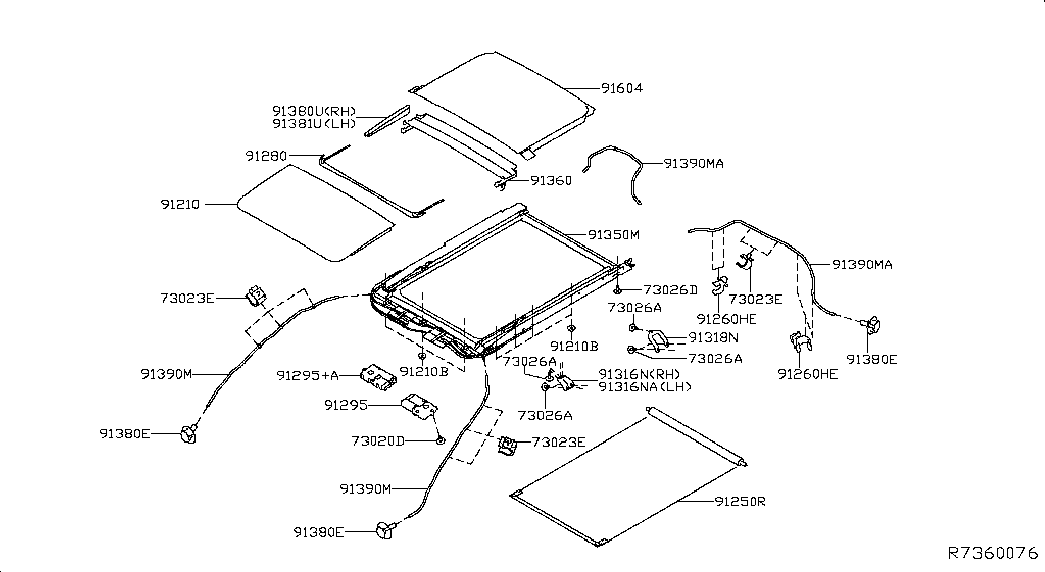 Люк для Ниссан Мурано 2014-2018