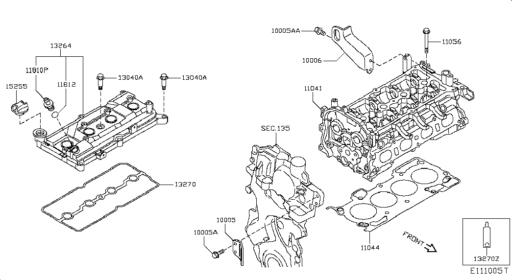 Клапанная крышка для Ниссан Х-Трейл 2013-2018