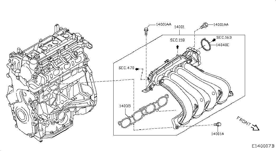 Коллектор впускной для Ниссан Х-Трейл 2013-2018