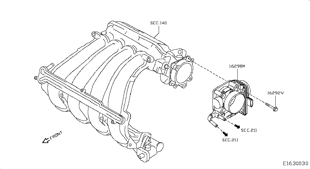 Дроссельная заслонка для Ниссан Х-Трейл 2013-2018