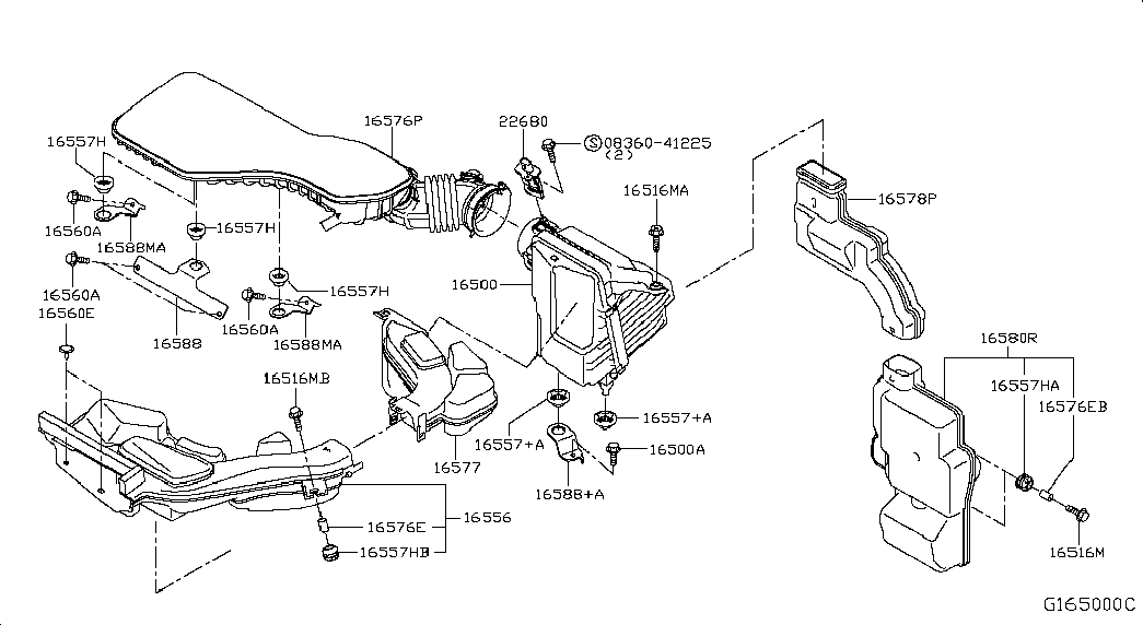 Резонатор воздушного фильтра мотора для Ниссан Х-Трейл 2013-2018