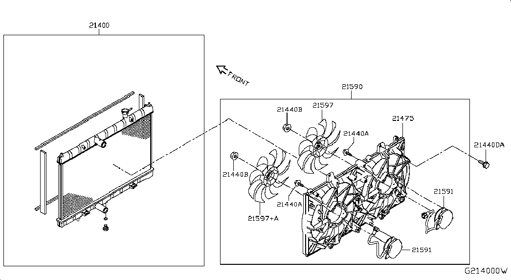 Радиатор двигателя в сборе для Ниссан Х-Трейл 2013-2018