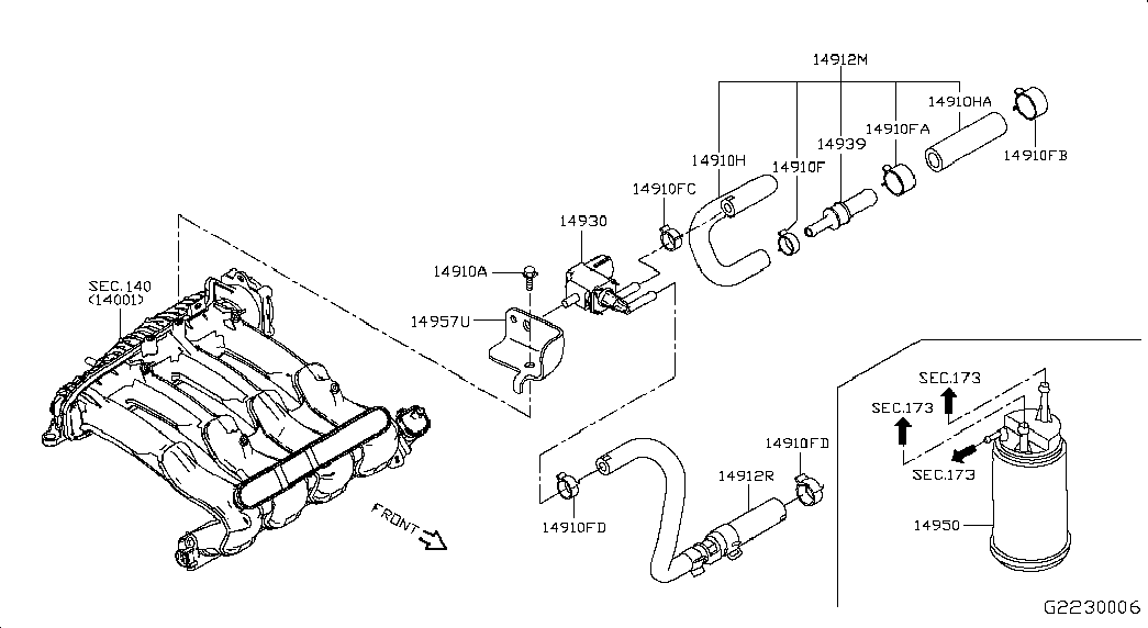 Электро-магнитный клапан для Ниссан Х-Трейл 2013-2018