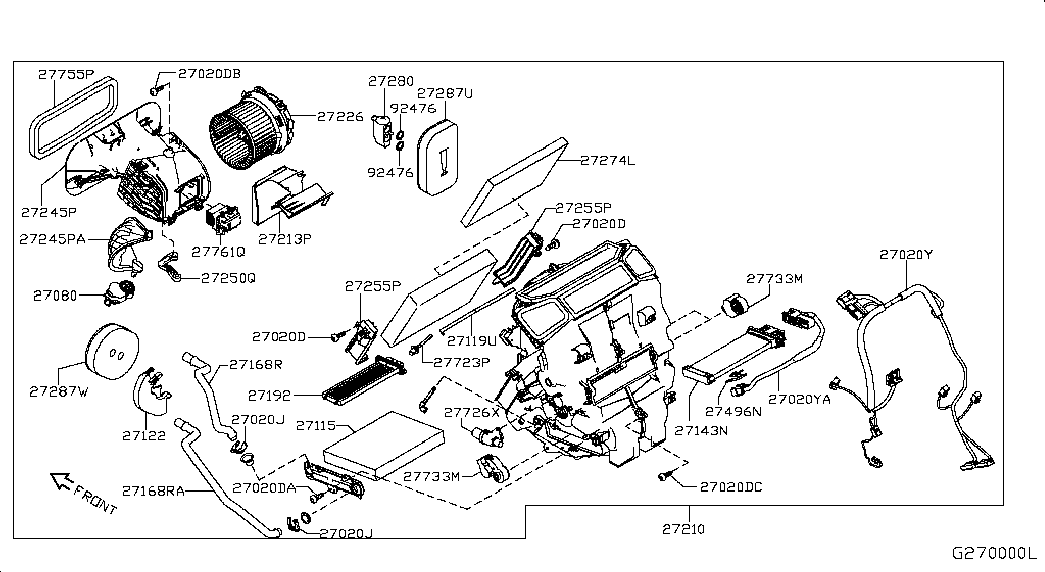 Фильтр салонный-воздушный для Ниссан Х-Трейл 2013-2018