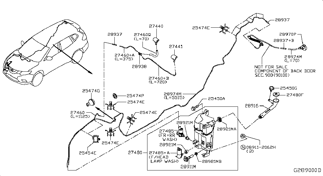 Бачок стеклоочистителей для Ниссан Х-Трейл 2013-2018