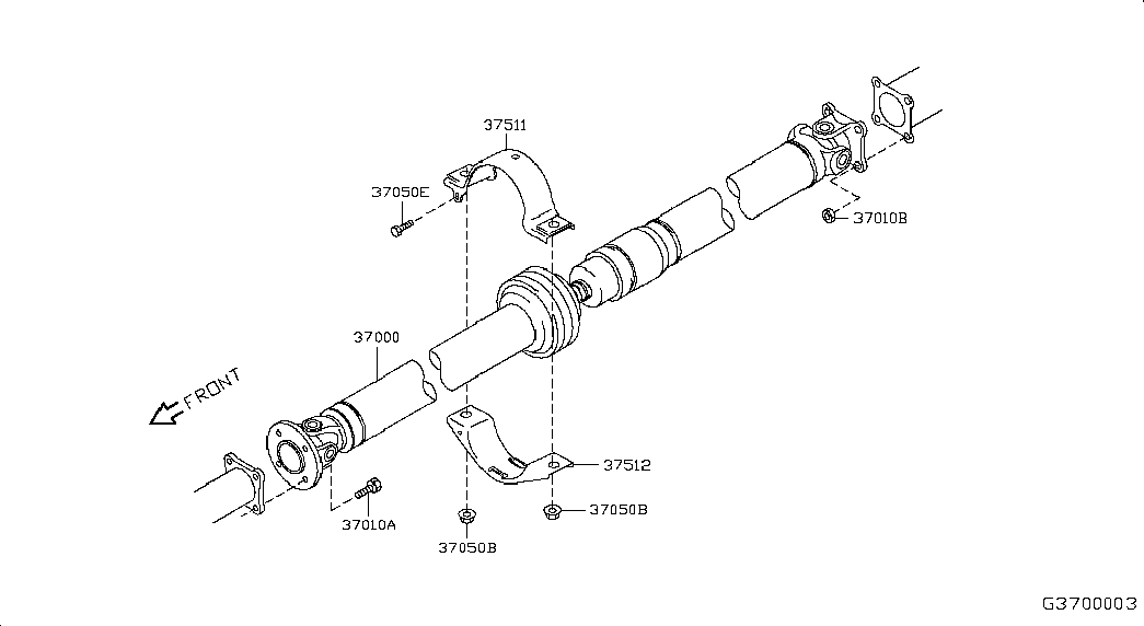 Карданный вал для Ниссан Х-Трейл 2013-2018
