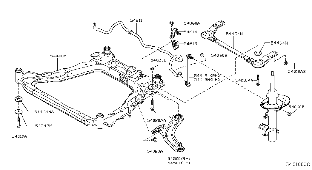 Рычаг передний нижний левый для Ниссан Х-Трейл 2013-2018