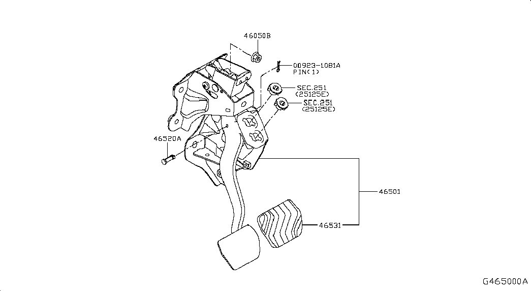 Педаль тормоза для Ниссан Х-Трейл 2013-2018