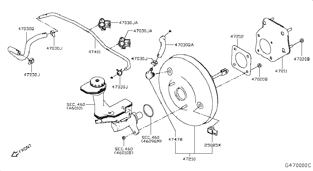 Вакуумный усилитель тормозов для Ниссан Х-Трейл 2013-2018