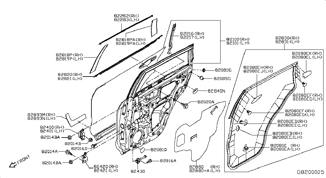 Дверь задняя правая для Ниссан Х-Трейл 2013-2018