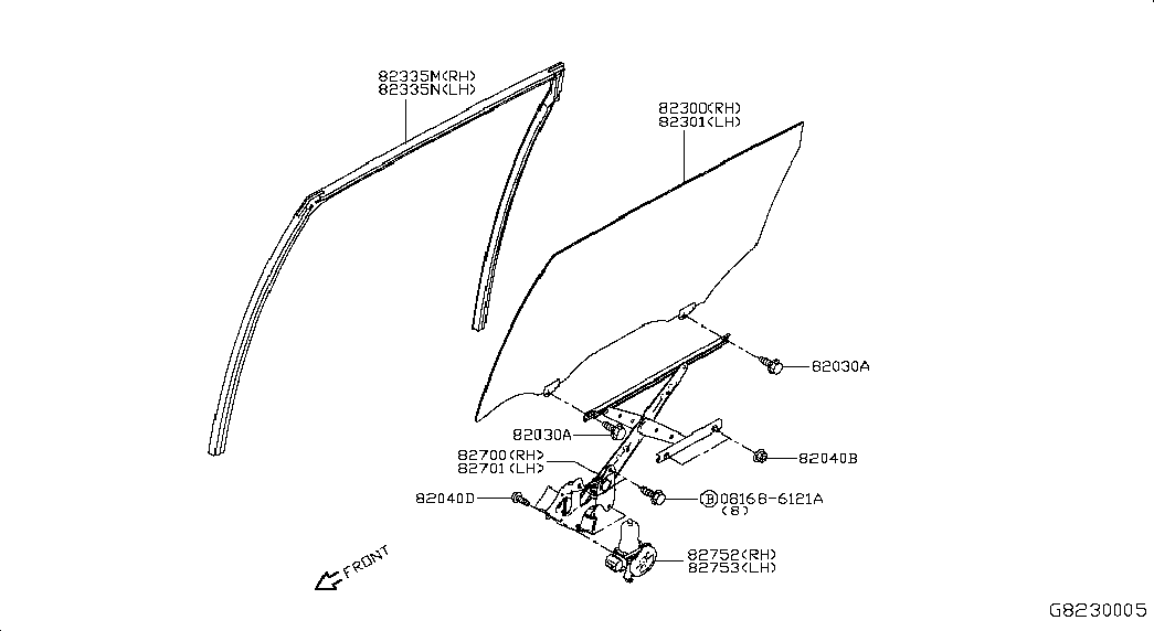 Стекло задней левой двери для Ниссан Х-Трейл 2013-2018