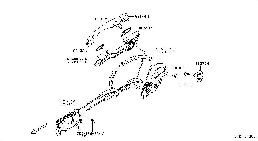 Замок задней правой двери для Ниссан Х-Трейл 2013-2018