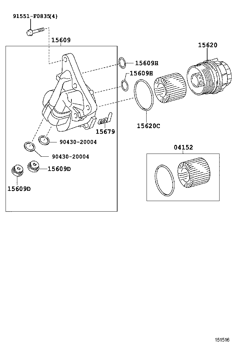Масляный фильтр для Тойота Королла 2006-2012