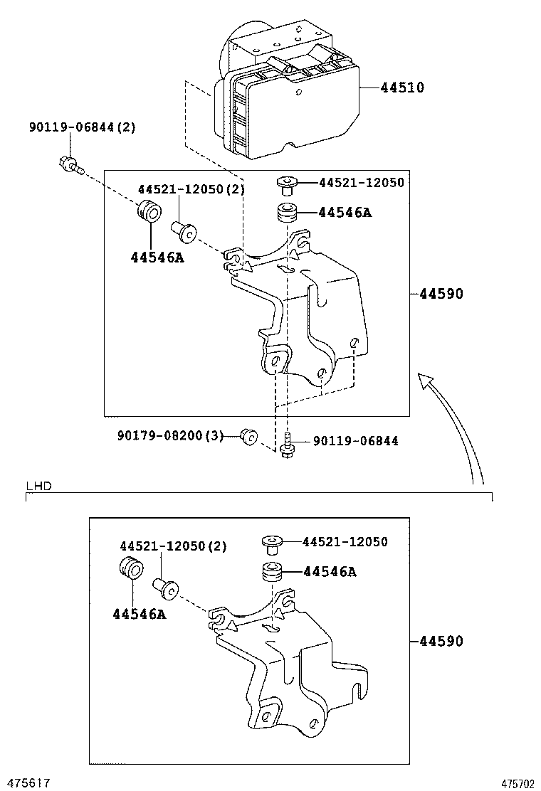 Блок АБС для Тойота Королла 2006-2012