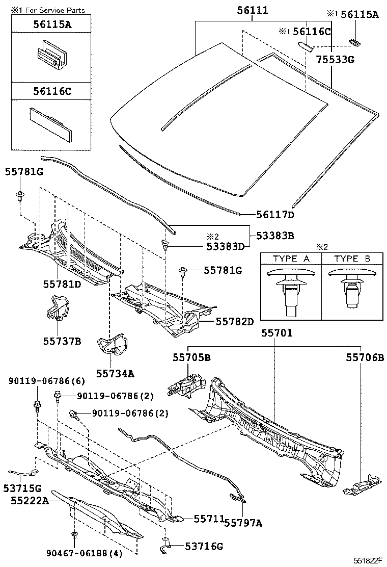 Лобовое стекло для Тойота Королла 2006-2012