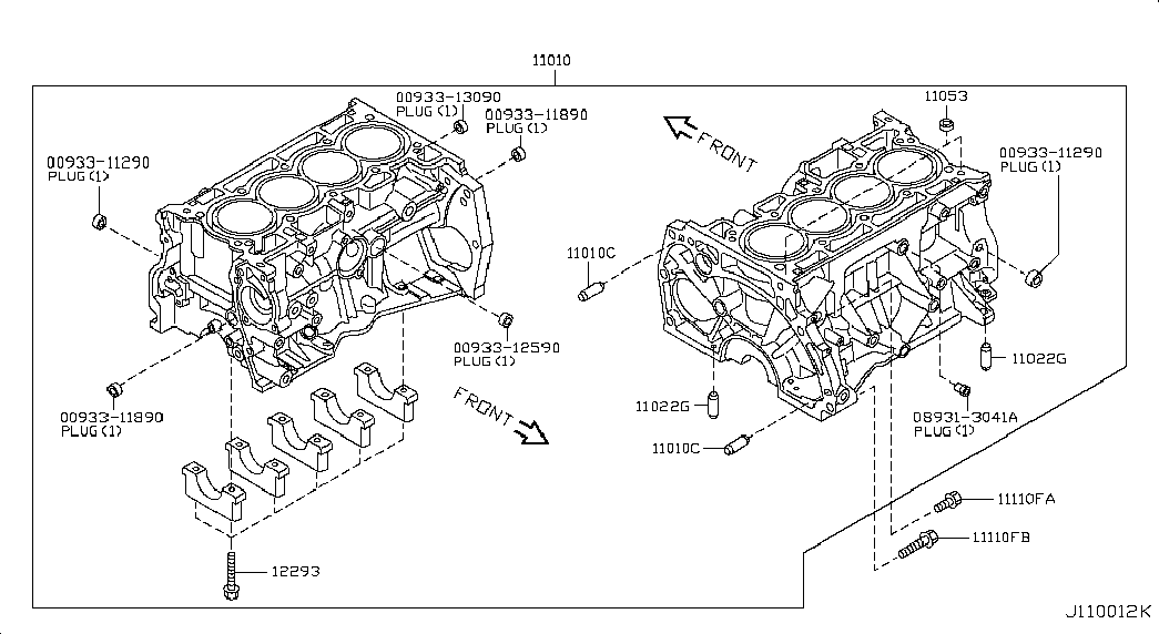 Блок цилиндров в сборе для Ниссан Тиида 2010-2013