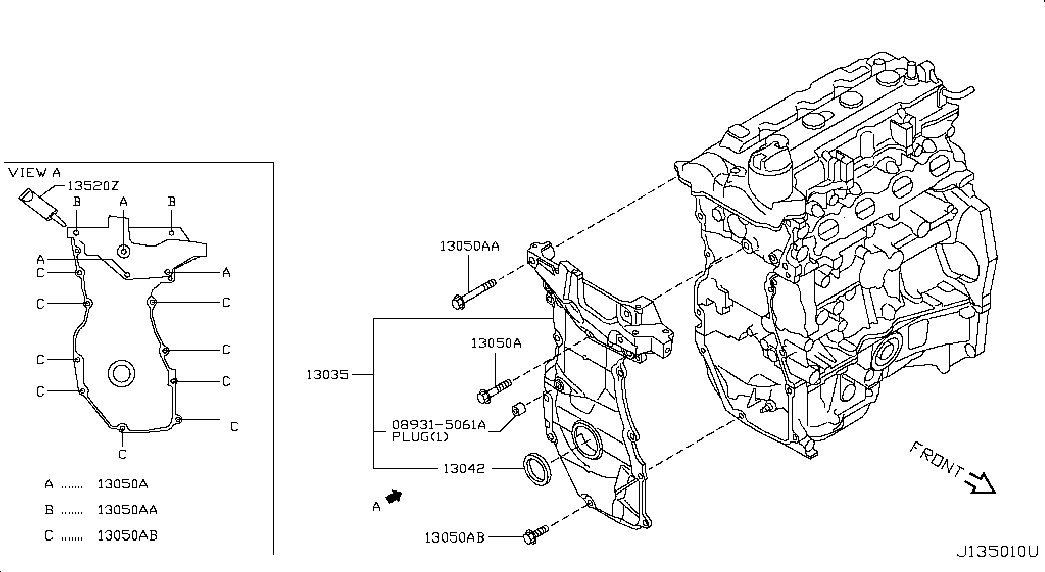 Крышка ГРМ для Ниссан Тиида 2010-2013