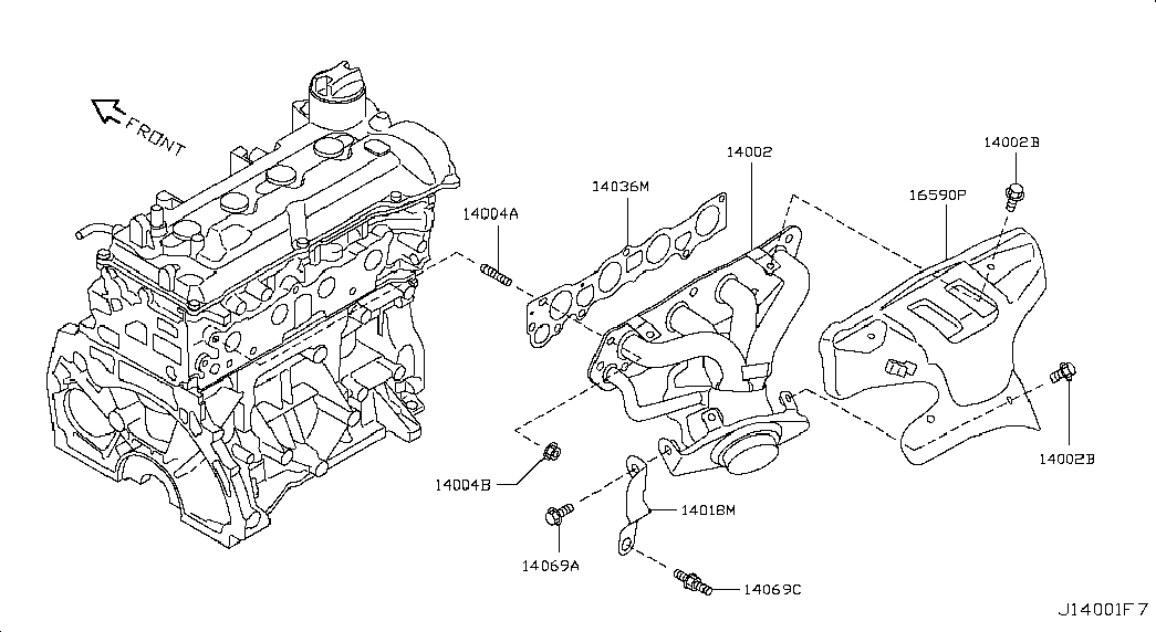 Коллектор выпускной для Ниссан Тиида 2010-2013