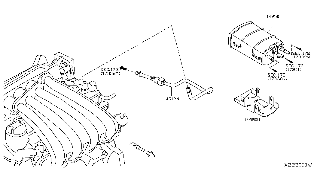 Охладитель топливный для Ниссан Тиида 2010-2013
