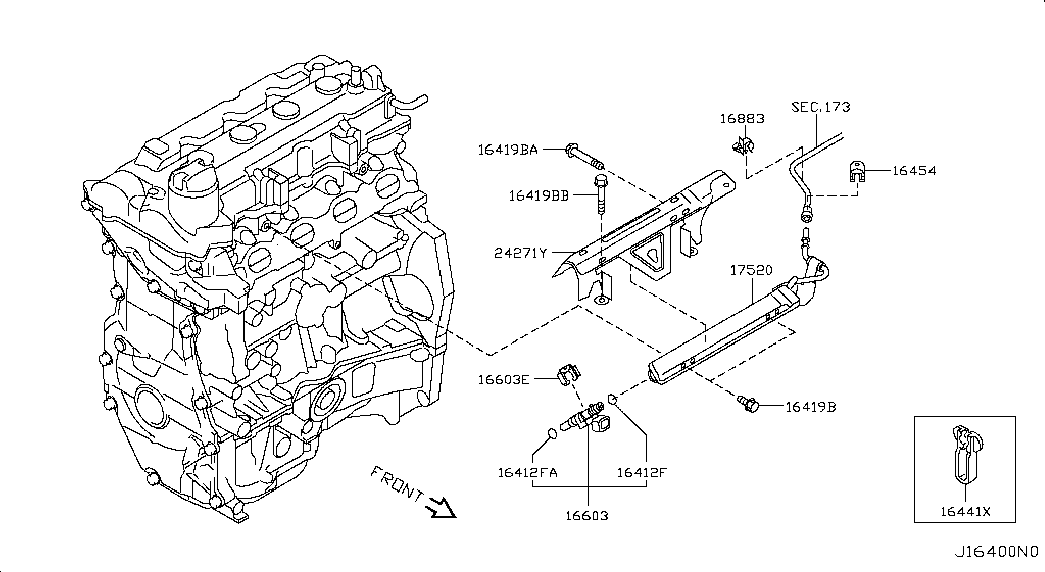 Топливная рампа для Ниссан Тиида 2010-2013