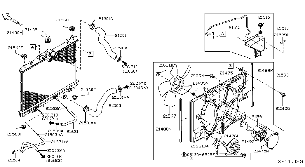 Бачок расширительный для Ниссан Тиида 2010-2013