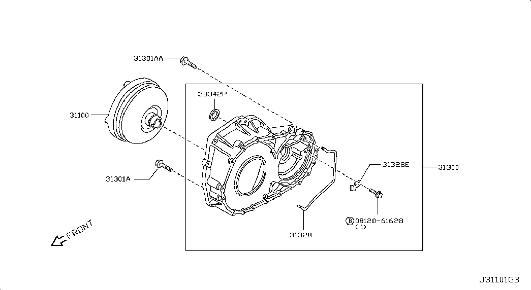 Гидротрансформатор АКПП для Ниссан Тиида 2010-2013