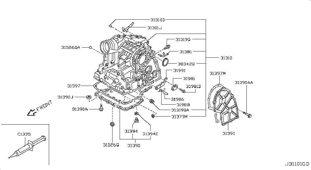 Масляный поддон АКПП для Ниссан Тиида 2010-2013