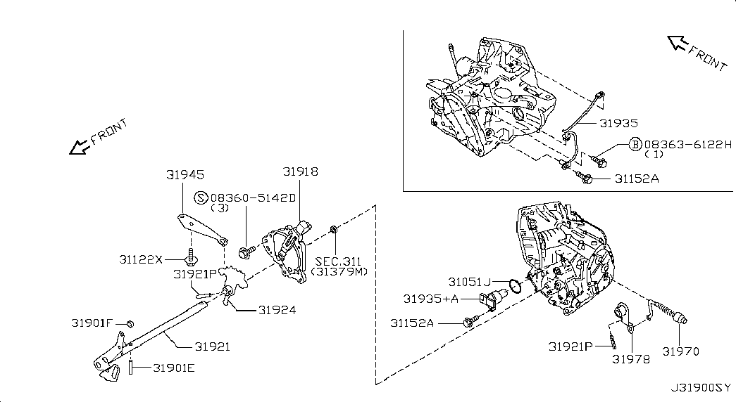 Актуатор АКПП для Ниссан Тиида 2010-2013