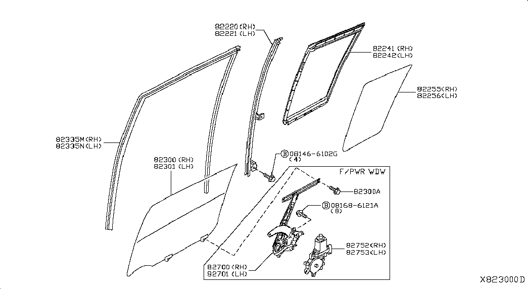 Мотор стеклоподъемника заднего левого для Ниссан Тиида 2010-2013