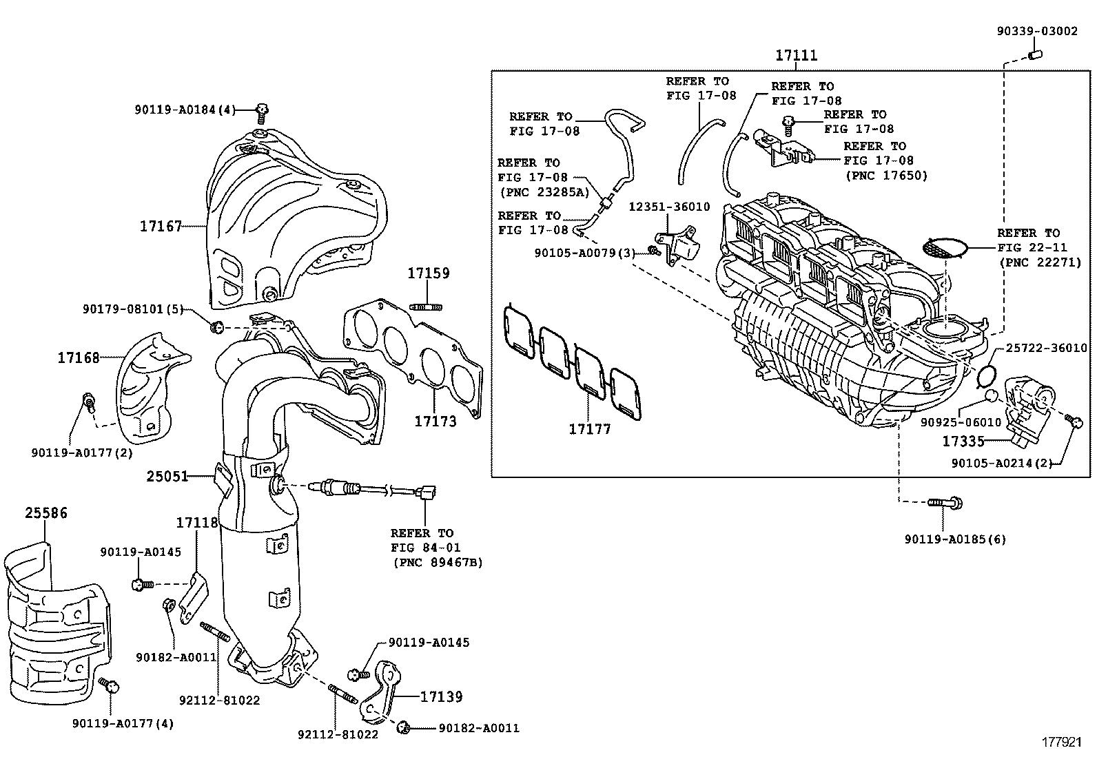 Коллектор выпускной для Тойота Венза 2012-2017