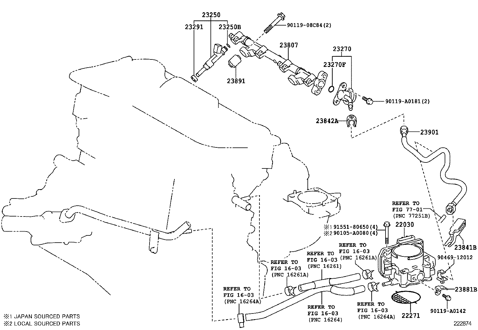 Дроссельная заслонка для Тойота Венза 2012-2017