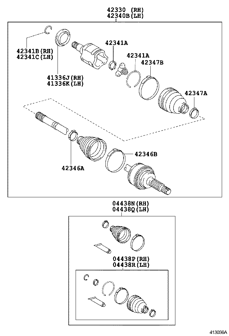 Приводной вал задний правый для Тойота Венза 2012-2017