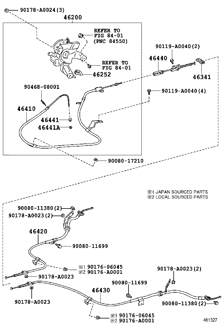Рычаг стояночного, ручного тормоза для Тойота Венза 2012-2017