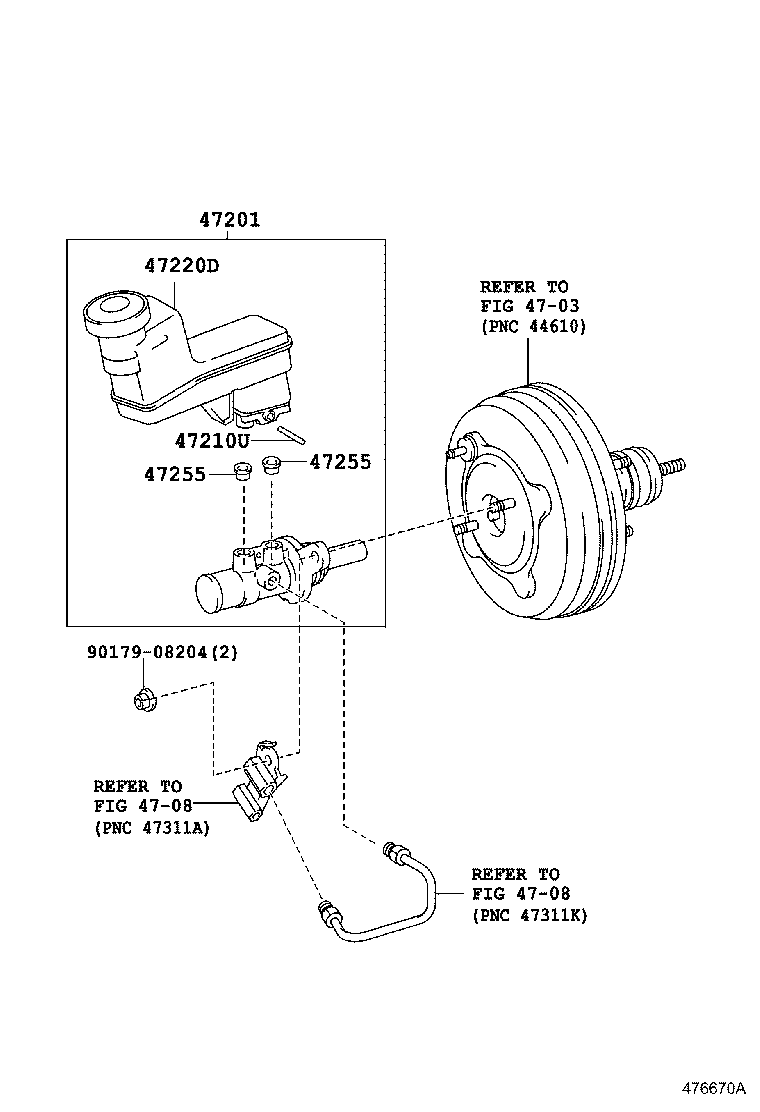 Главный тормозной цилиндр с бачком для Тойота Венза 2012-2017