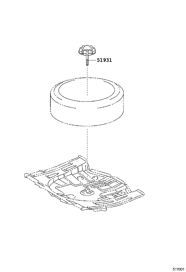 Кронштейн запасного колеса на багажнике для Тойота Венза 2012-2017